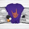 Skeleton Hand Bra Graphic T Shirts November Autumn Festival Happy Halloween Outfits All Saints Day Funny Woman Man Shirt