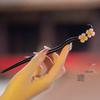 Elegant Ebony Flower Hairpin for Women – Ancient Style, High-End Feel, Simple Chinese Design, Perfect for Daily Use.