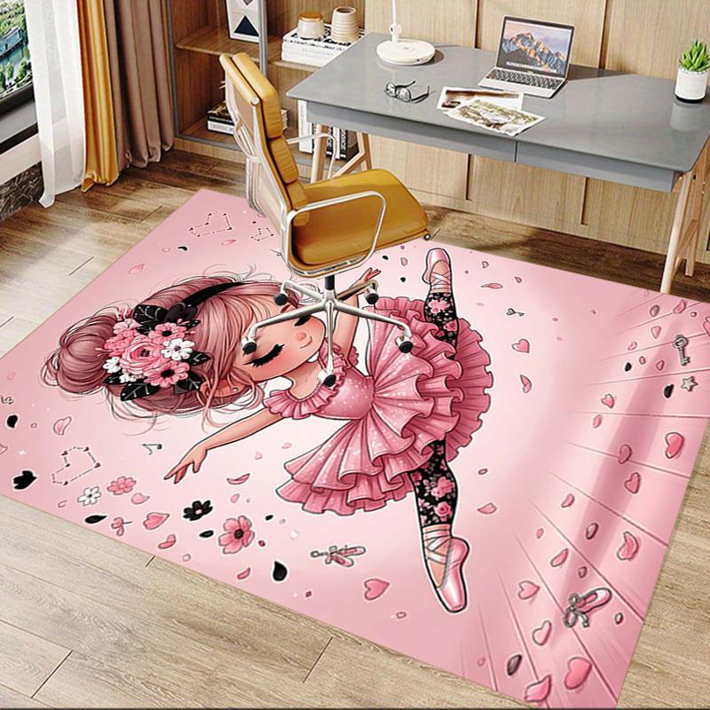 1PC ballet dancer Non-Slip Floor Carpet Compatible for Office&Living Room&Bedroom&Dining room -  Soft & Pattern, Vibrant Colors-H0331