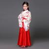 National Costume Tang Dynasty Hanfu for Girls Three-Piece Outfit Top Skirt Belt Traditional Chinese Style Childrens Clothing for New Year Travel