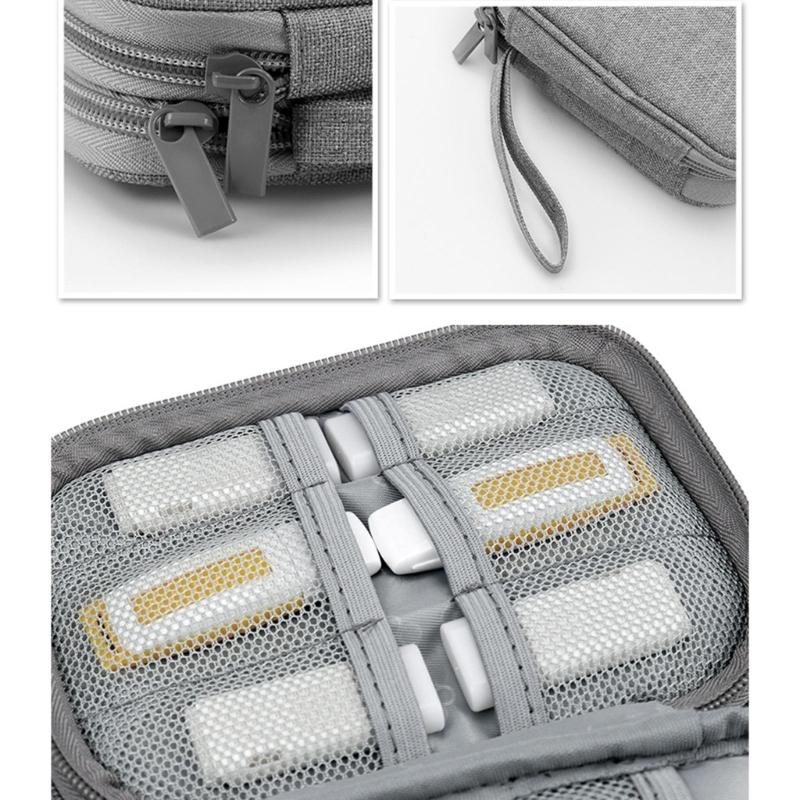 Convenient Hard Disk Storage Sleeve Hard Drive Holder Power Banks Organizer Bag Earphone Case for Business Professionals