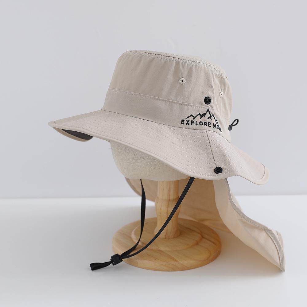 Cappello da Sole per Bambini con Protezione per il Collo Ampia Visiera Asciugatura Rapida Protezione UV Cappello a Secchiello per Bambini e Bambine Primavera Estate Outdoor Spiaggia