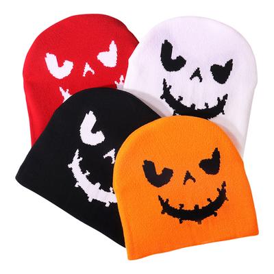 Winter Unisex Hat Funny Pumpkin Knitted Beanie Cap Halloween Party Beanies Skullies Personalized Bonnet Warm Thick Pullover Hats