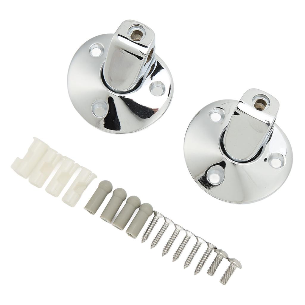 Car Sun Visor Support Brackets with Screw Bushing Chrome Plating Replacement for Camaro 1967‑1969