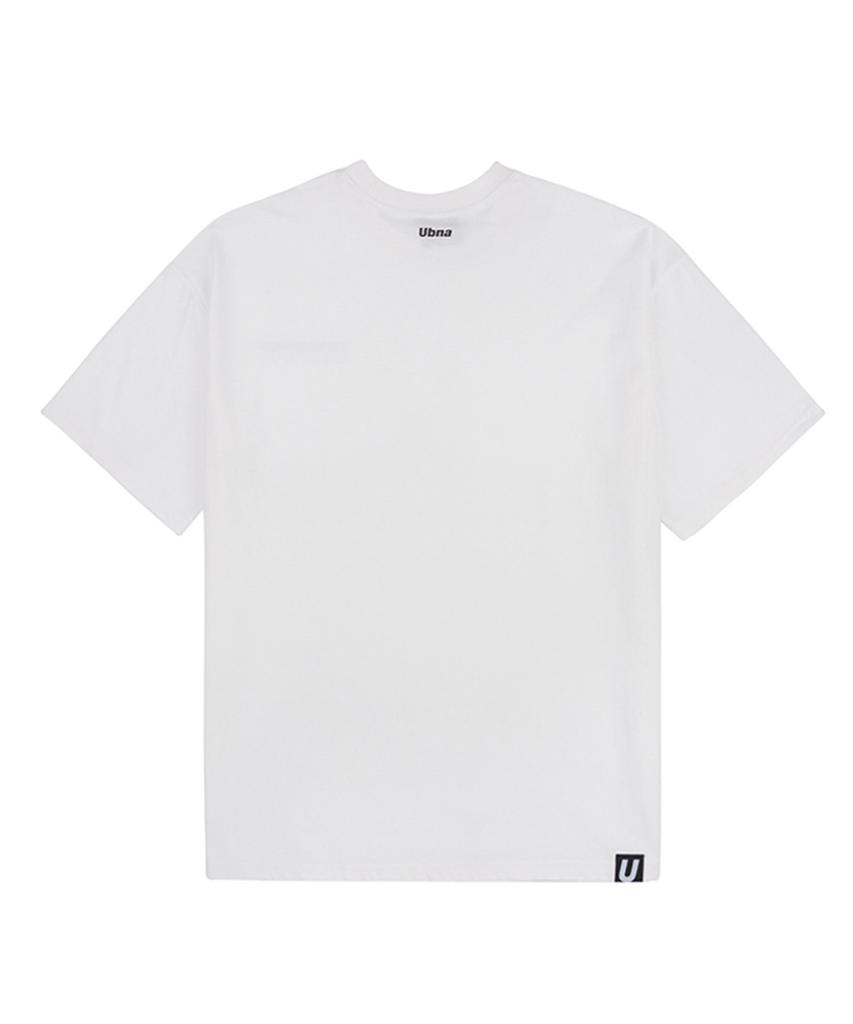 URBANAGE Front Logo Oversized Short Sleeve T-Shirt_White