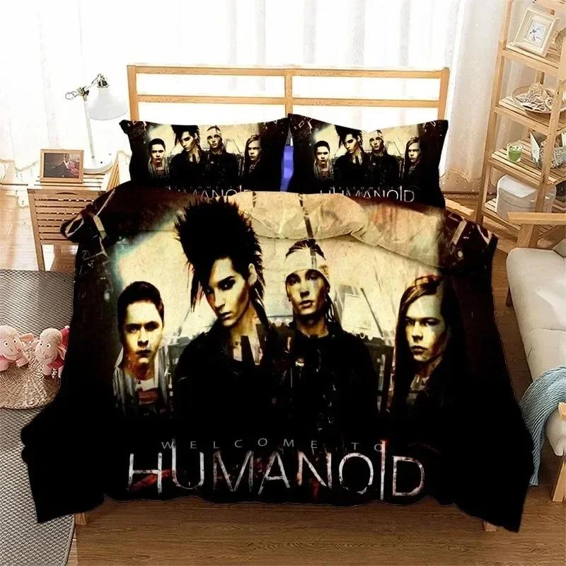 Rockband Tokio Hotel 3D NEU Bettbezug Kissenbezug Bettwäscheset Erwachsener Junge Mädchen Schlafzimmer Dekoration Kinder Einzel Doppel Groß