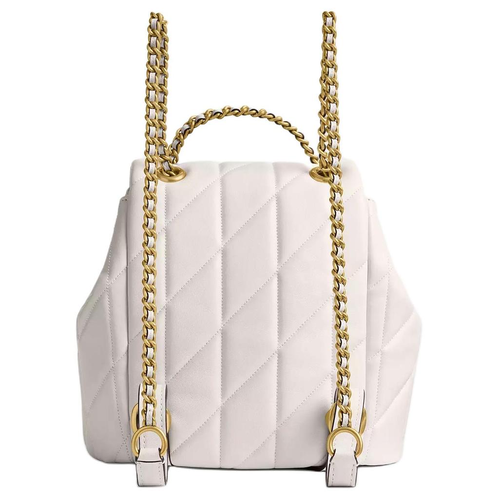 COACH Tabby Quilting Sheepskin Backpack Small Women's Chalk White CU076-B4HA