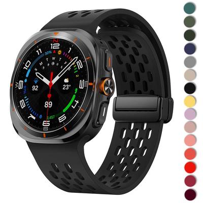 Bracelet Magnétique pour Samsung Galaxy Watch Ultra 47mm accessoires Ceinture en Silicone Respirante Bracelet galaxy watch 7 ultra bande 47 mm
