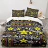 3PCS Rock Energy Bedding Set Printed Duvet Cover Closure Includes 1 Duvet Cover & 2 Pillowcases for All Seasons Bedroom Decor