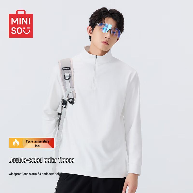 MINISO Men s Thermal Fleece-Lined Long Sleeve T-Shirt 3XL