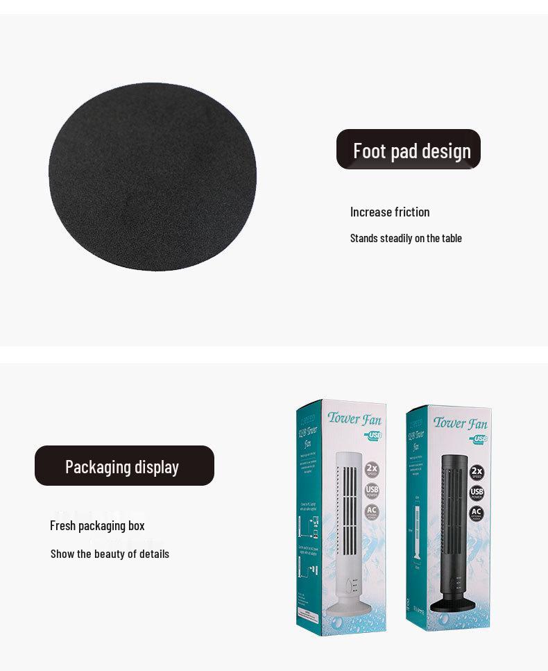 USB Turmventilator: Blattloser Vertikaler Klimaanlagenventilator