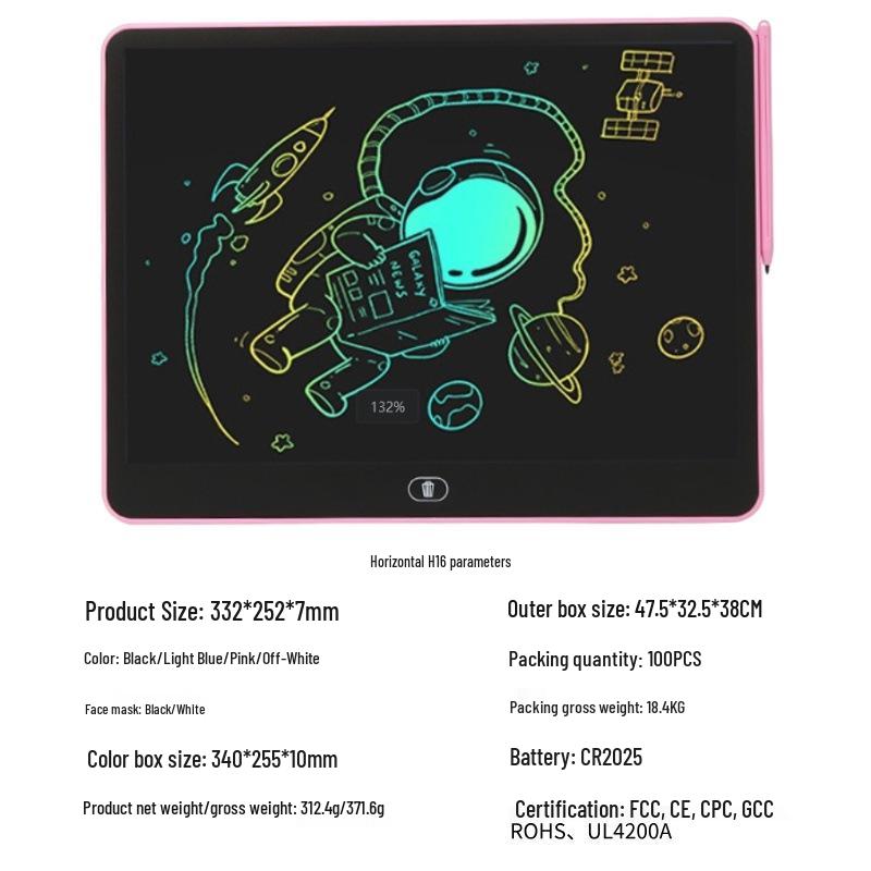 LCD Handwriting Tablet for Kids - Full Size Landscape 8/11/13/16 inches