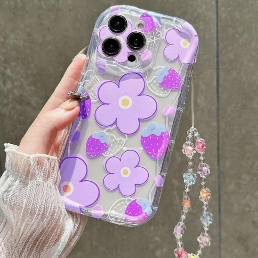 Bracelet new flower for iphone17promax mobile phone case apple 16/14 pro Japan and Korea 13/12/15