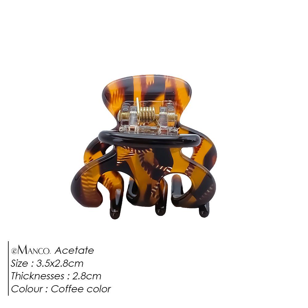 eManco High Ponytail Anti-Collapse Shark Hair Clip - Summer Acetate Grip for Women