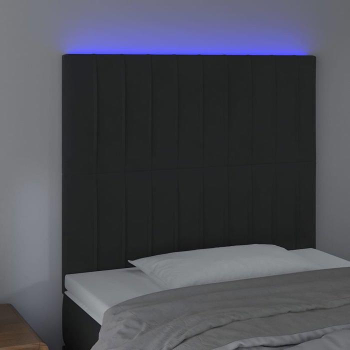 VidaXL LED Headboard Bedroom Furniture Single Bed Accessory Headboard Interior Black 3122706