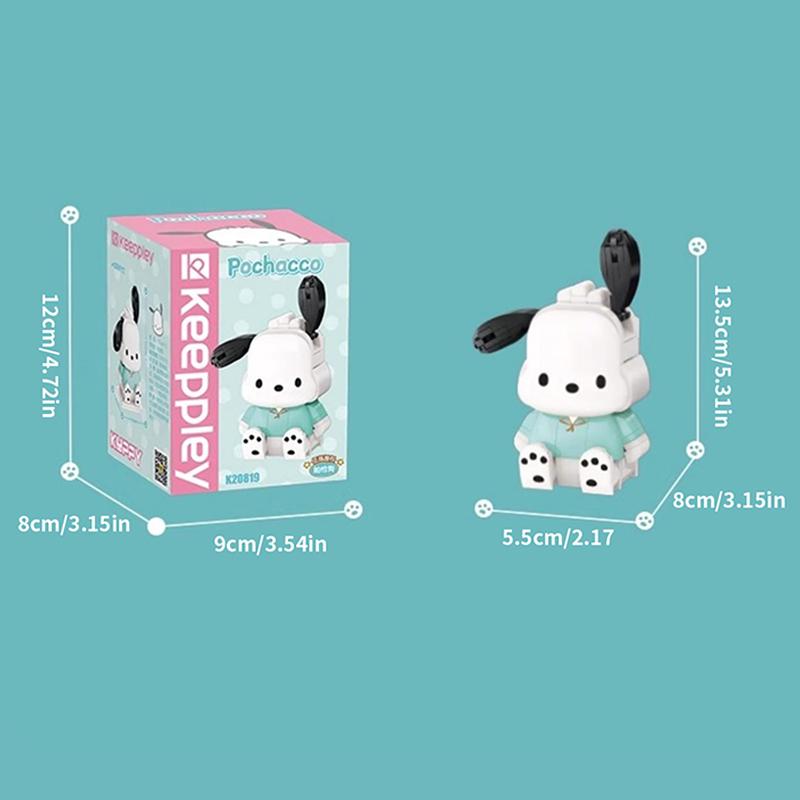 

Sanrio Pochacco Конструктор Домашній Улюбленець Собака Тварини Збирати Цеглинки Іграшки Дитячі Навчальні Іграшки Настільні Прикраси Подарунки на День Народження