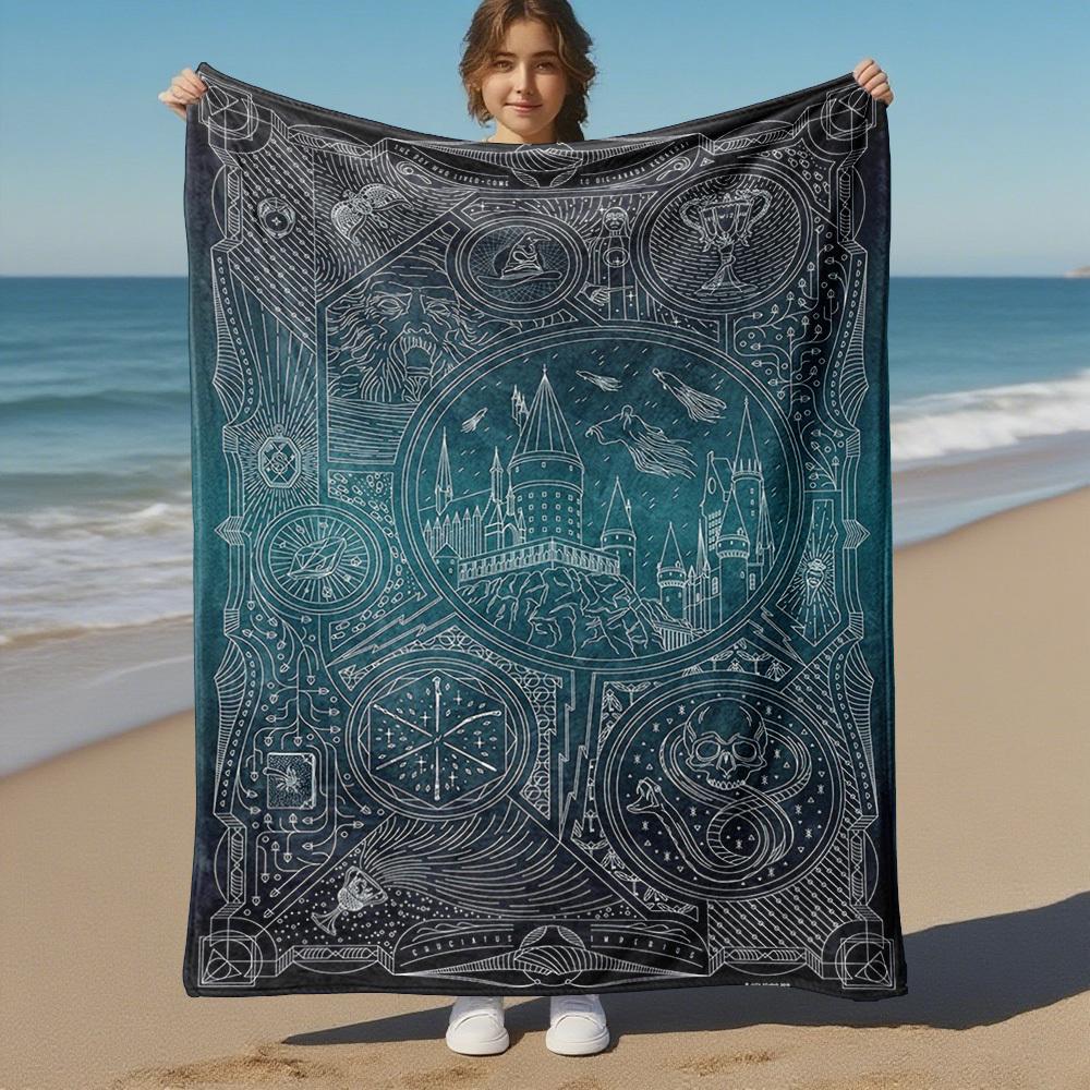 1pc Hogwarts Voldemort Death_Eater Outdoor Flannel Throw Blanket All Season Soft Warmth,Home Decor 1031197