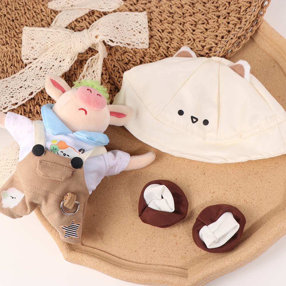 1 σετ Κινούμενα Σχέδια Φόρμες Ρούχα Κούκλας από Βαμβάκι Καπέλο Αρκούδας Ρούχα Βελούδινης Κούκλας Παιδικό Δώρο
