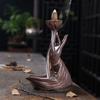 Zen Meditation Lotus Flower Waterfall Incense Burner Fit for Home Yoga Room and Office Decor Indoor Incense Fountain Home Decor