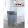 Poubelle Flip Bin en polypropylène 50L argenté et anthracite