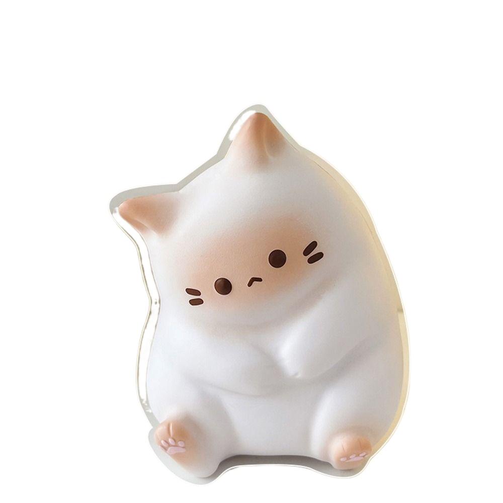 Cat Stress Relief Squishy Toy PU Slow Rising Squeeze Toys Antistress Ball Cartoon Table Ornaments Squishy Stress Reliever Toys 3pcs белый