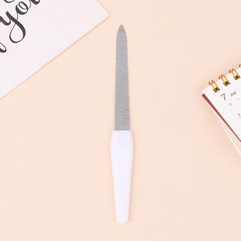 1Pc Metal Double-Sided Nail File Scrub Manicure Sharpening Nail Nail Tool Manicure Pedicure Tool High Quality Nail File