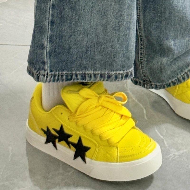 

Туфли-хлеб Женские ретро повседневные туфли Универсальные студенческие кроссовки 40 жёлтый