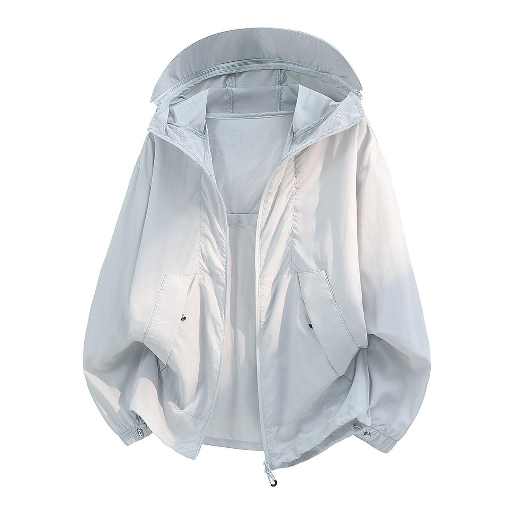 Sunscreen Clothing Outdoor Cool Summer Men's and Women's Hooded Thin Skin Clothing Jacket Loose Breathable Windproof Sunscreen Clothing