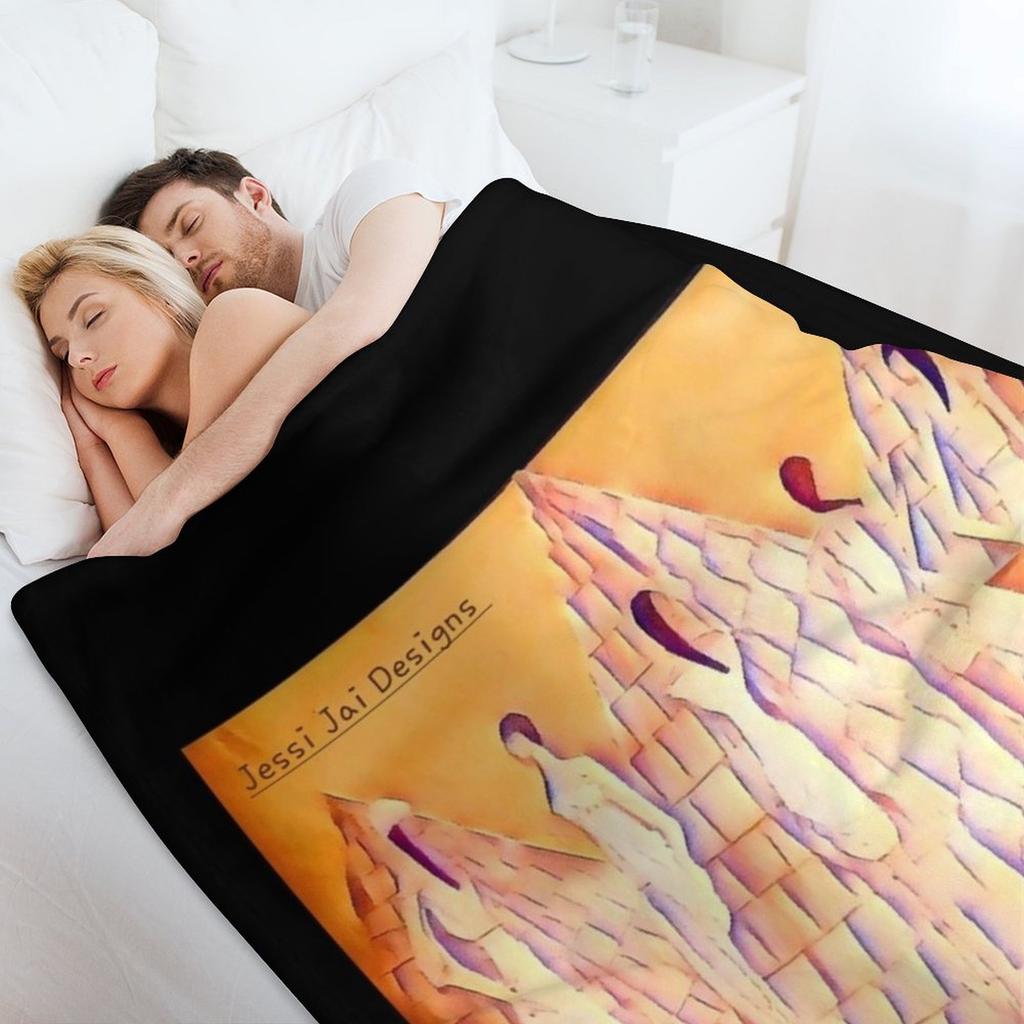 Pyramids of Beauty Throw Blanket For Sofa Thin Flannel Decoratives Polar Blankets