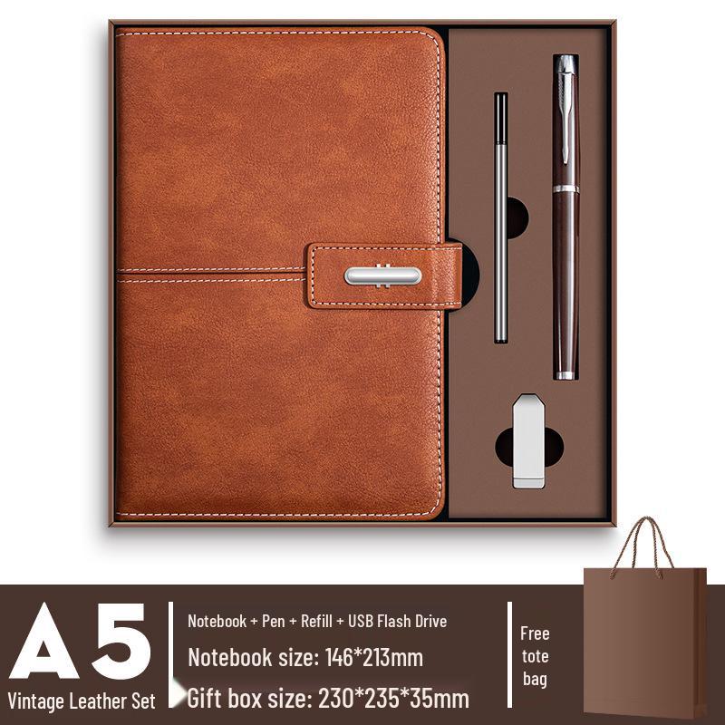 Elegant Business Notebook Gift Set - Office, Meeting, Study, Corporate Souvenir