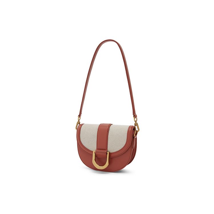 Charles & Keith Gabine Versatile PU Leather Saddle Bag Small CK Shoulder Bag Women Bags Brown CK2-80781629-2