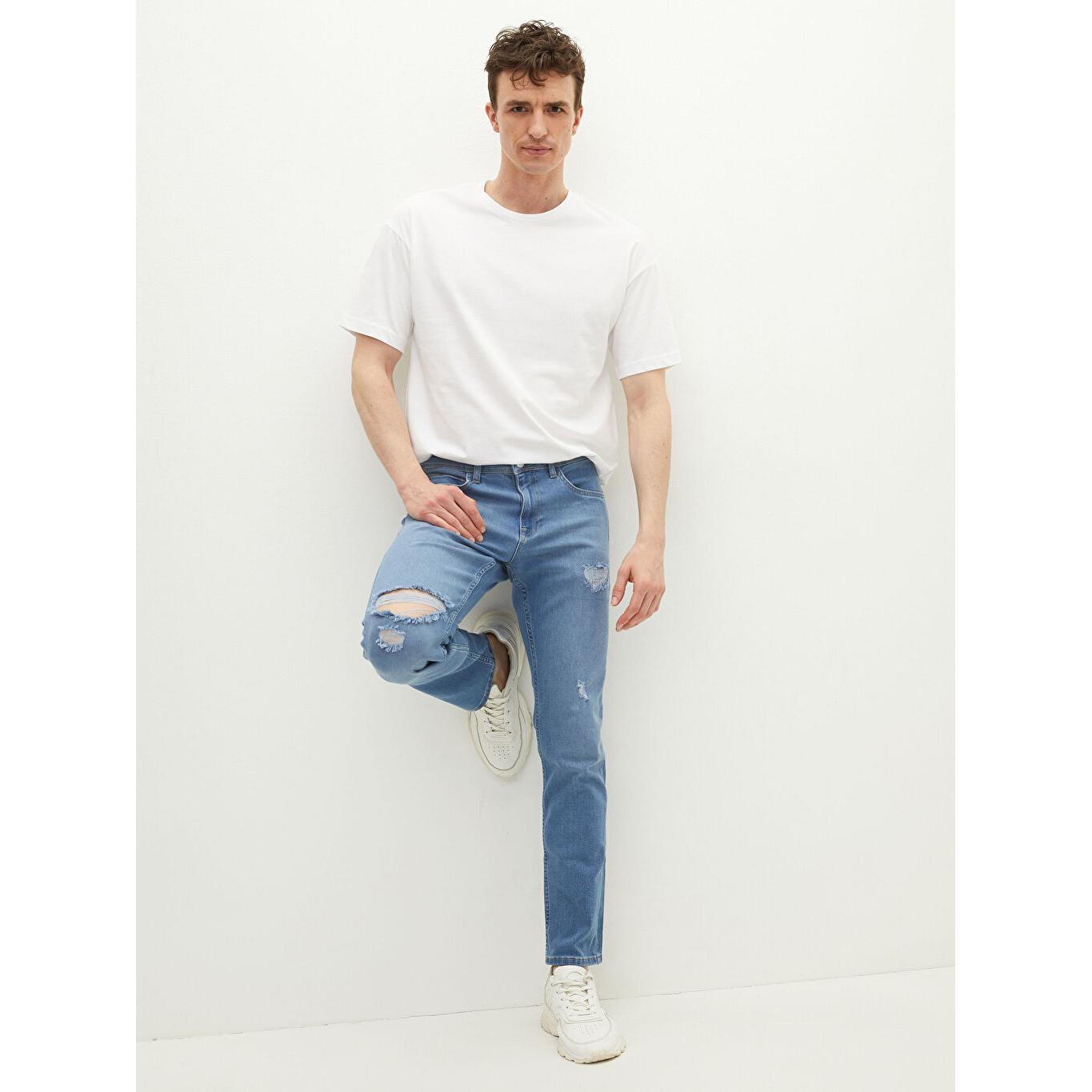 

Мужские джинсовые брюки Slim Fit 750 цвета индиго