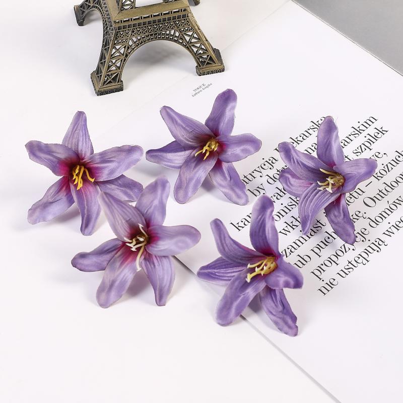 Lilien Seidenblumen Kopfschmuck: Künstlicher Blumiger Haarschmuck für DIY, Handgemachte Dekoration, Hochzeiten und Heimdekoration