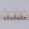 Exceptional Sound Quality 4MM Banana Female to 2MM Pin Connector; 2/4Pcs with Braided Copper Wire Socket