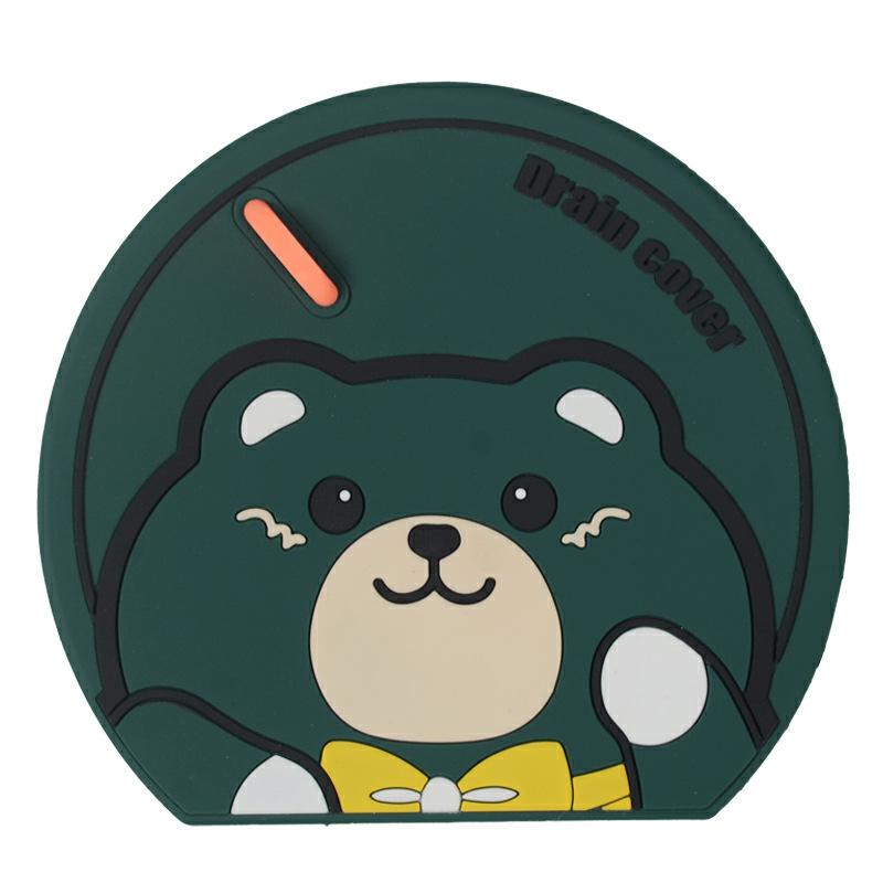 Little Bear Anti-odor Silicone Floor Drain Cover for Bathroom, Anti-reverse Odor Device for Sewer, Floor Drain Pad