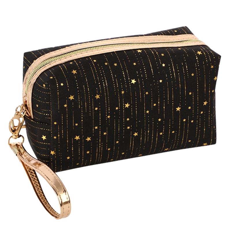 Women Star Decoration Cosmetic Bag Soft Make Up Storage Bag Travel Makeup Toiletry Package Bag Organizer Pouch Case