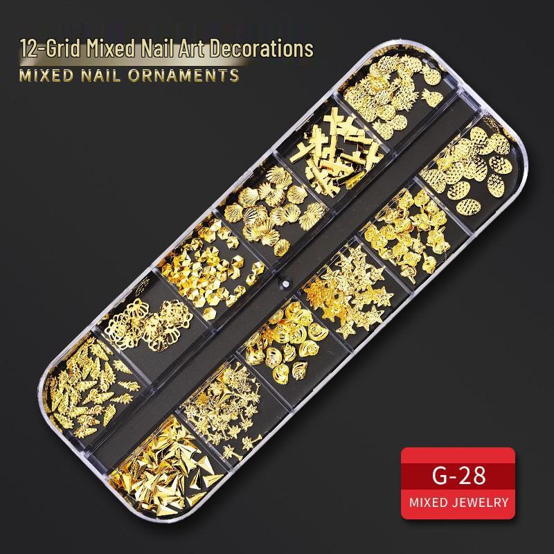 60 Nail Art Accessories: Rhinestones, Pearls, Rivets & Alloy Designs