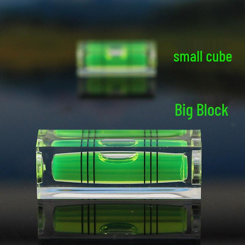 Three-Line Rectangular Acrylic Spirit Level with Green Light Options