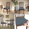 Stretch Dining Chair Seats Cover Striped Grid Elastic Upholstered Chairs Cushions Slipcover AntiDirty Protectors Removable