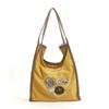 Cuco Motif Embroidered Tote BagA4 Size, 2513111048, Gray (012)