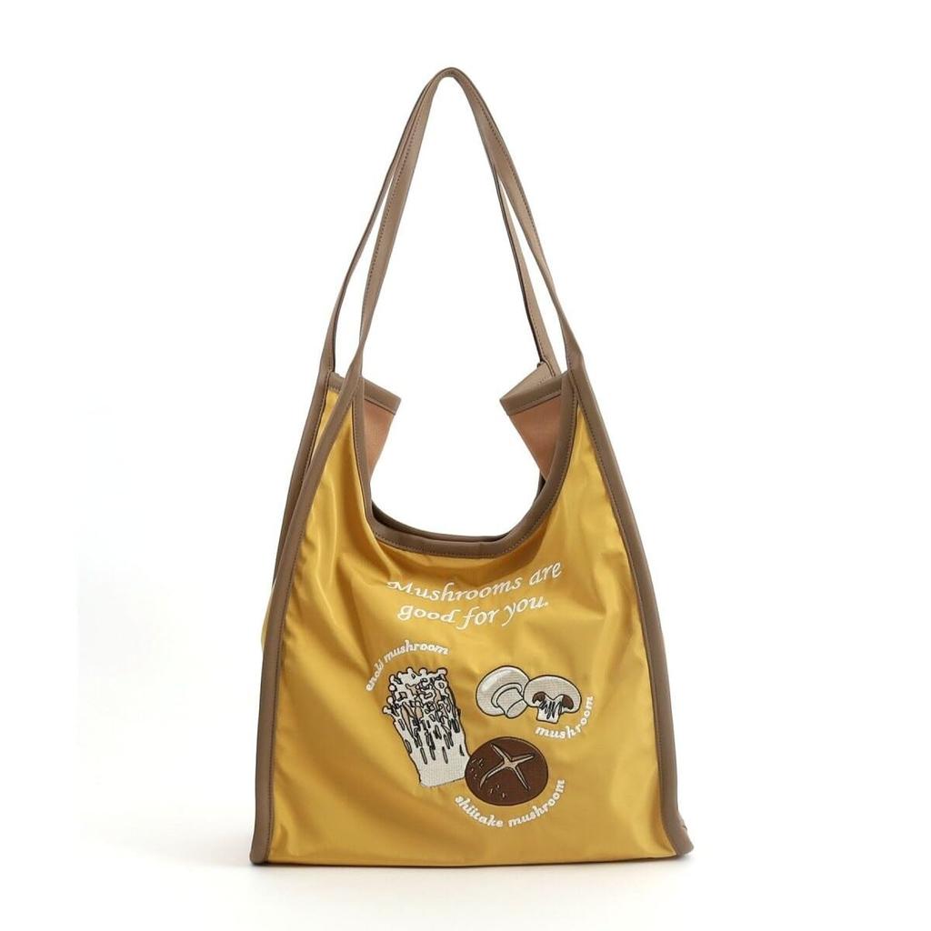 Cuco Motif Embroidered Tote BagA4 Size, 2513111048, Gray (012)