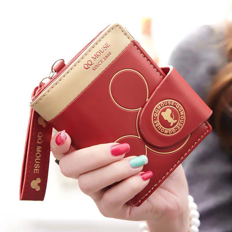 Korean Style 2025 PU Leather Cartoon Zipper Folding Wallet - Multifunctional Student Handbag & Coin Purse
