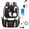 Spiel Yuanshen Impact Mädchen Schultasche Jugend Harajuku Laptop Rucksack Schwarzer Rucksack Hu Tao Rucksack