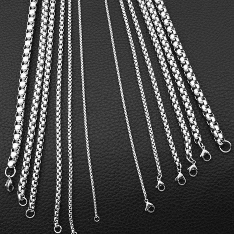 304 Stainless Steel Pearl Necklace - Titanium Steel Jewelry Chain with Pendant for Girls - DIY Cuban Chain Accessories