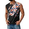Men's Summer Independence Day Printed Sports Button Pocket Sleeveless Tank Top