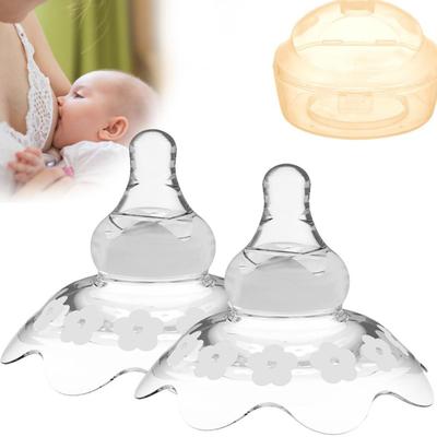2 Protectores de Pezón para Madres Lactantes Cubierta Protectora Anti Mordeduras para Pezón Eversores con