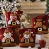 Christmas Decorations Christmas Cloth Bag Backpack Brushed Cloth Gift Bag Old Man Snowman 2024 New Year Gift Candy Bag Snowman Deer Gift Bag CDN
