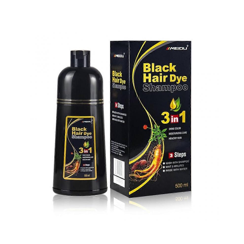 (Nero) Shampoo Tinta per Capelli Shampoo Colorante per Capelli Colora i Capelli in Minuti Lunga Durata 500ml