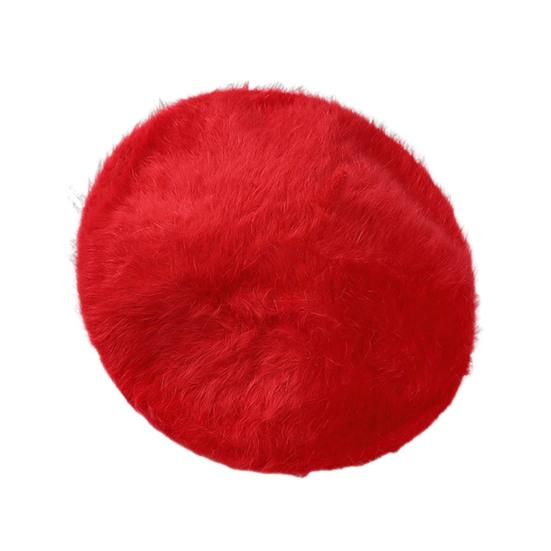 Women Painter Hat Solid Color Octagonal Dome Top Beret Hat Autumn Winter Warm Plush Hat Fashion Accessories