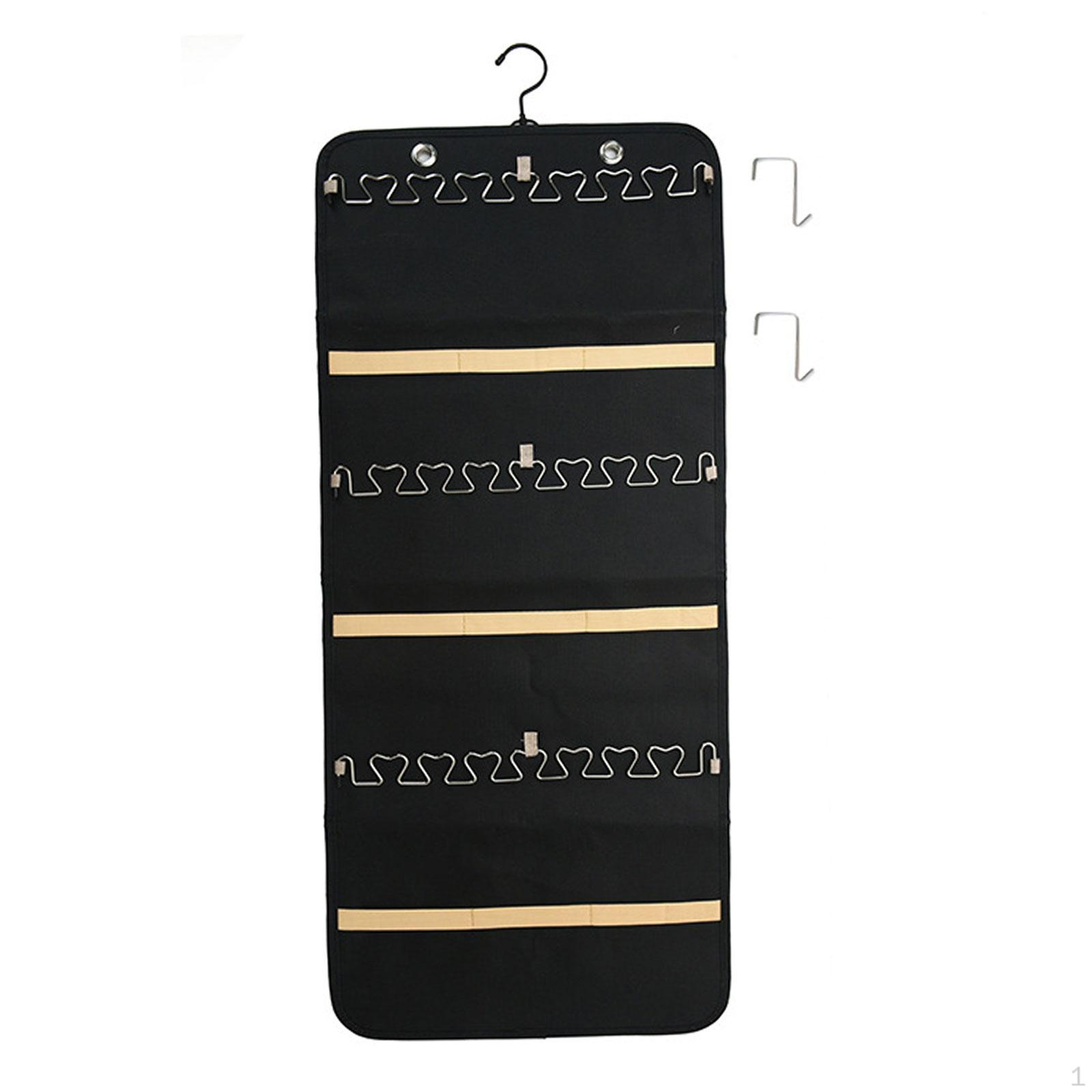 

Wall Foldable Jewellery Stand Hanging Jewelry Organizer with Hanger Anti Tangle Double Sided